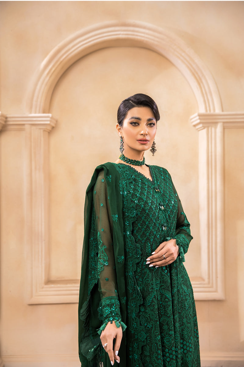 Dark green 2024 pakistani dress